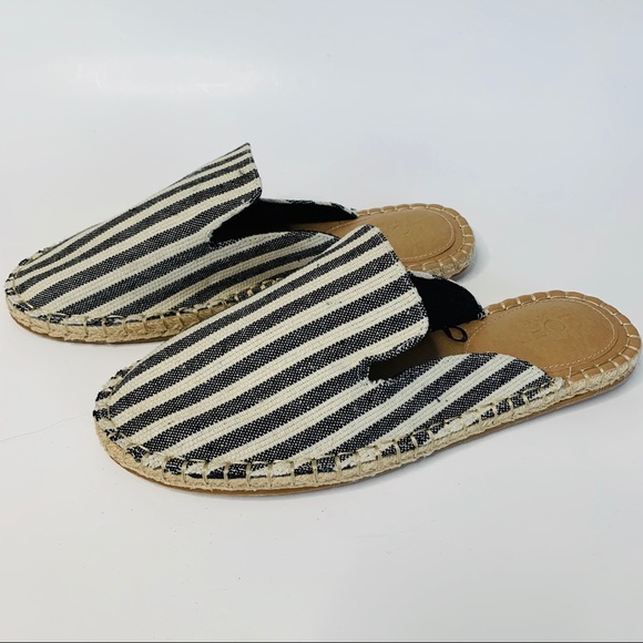 LOFT Shoes - Ann Taylor LOFT Striped Canvas Espadrille Mules
